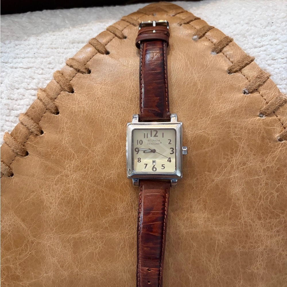 Classic Silpada Watch w/Leather Strap